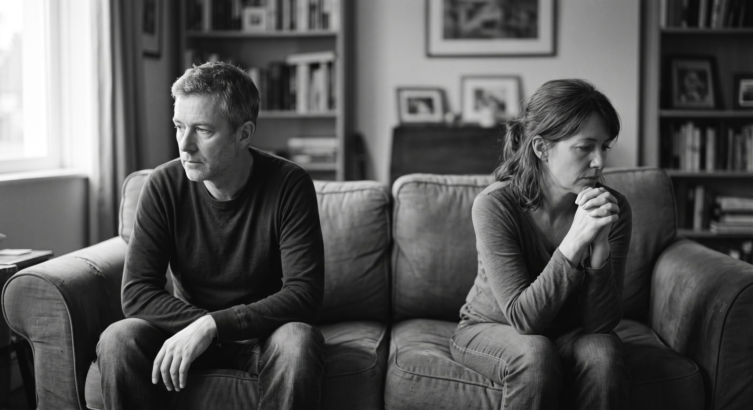Pareja distanciada entre sí